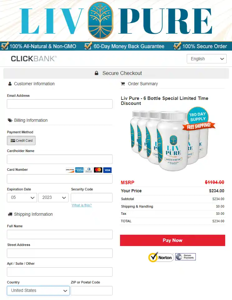 Liv Pure Liv Pure - Order Page